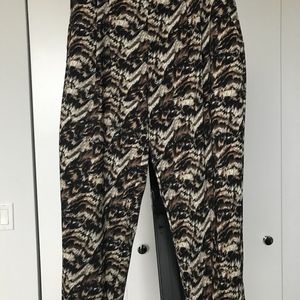 Silky leopard print trousers